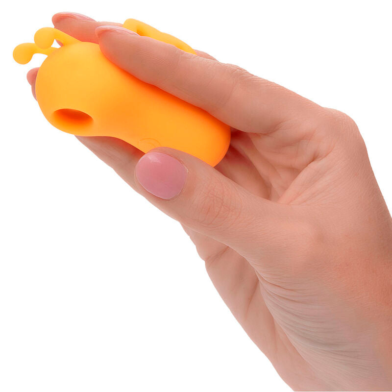 CALEXOTICS - NEON VIBES BUZZING VIBE LO STIMOLATORE PER DITA 10 VIBRAZIONI ARANCIONE – Stimolatore d'aria con vibrazione – foto 6