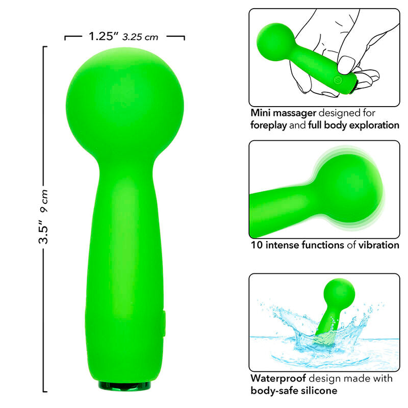 CALEXOTICS - NEON VIBES BUBBLY VIBE IL MINI MASSAGGIATORE 10 VIBRAZIONI VERDE – Massaggiatrici – foto 7