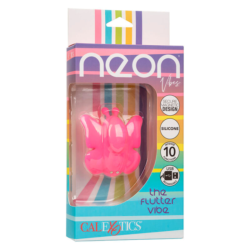 CALEXOTICS - NEON VIBES FLUTTER VIBE STIMOLATORE 10 VIBRAZIONI ROSA – Vibratori clitoridei da posare – foto 11