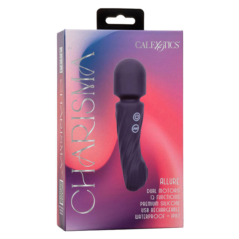 CALEXOTICS - CHARISMA ALLURE MASSAGGIATORE DOPPIO MOTORE 12 FUNZIONI 17,25 CM X 4,5 CM VIOLA – Vibratore WAND – foto 9