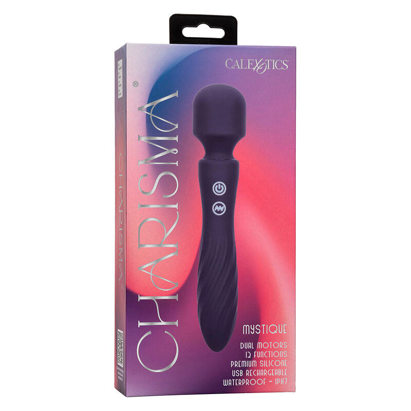 CALEXOTICS - CHARISMA MYSTIQUE MASSAGGIATORE DOPPIO MOTORE 12 FUNZIONI 20,5 CM X 4,5 CM VIOLA – Vibratore WAND – foto 10