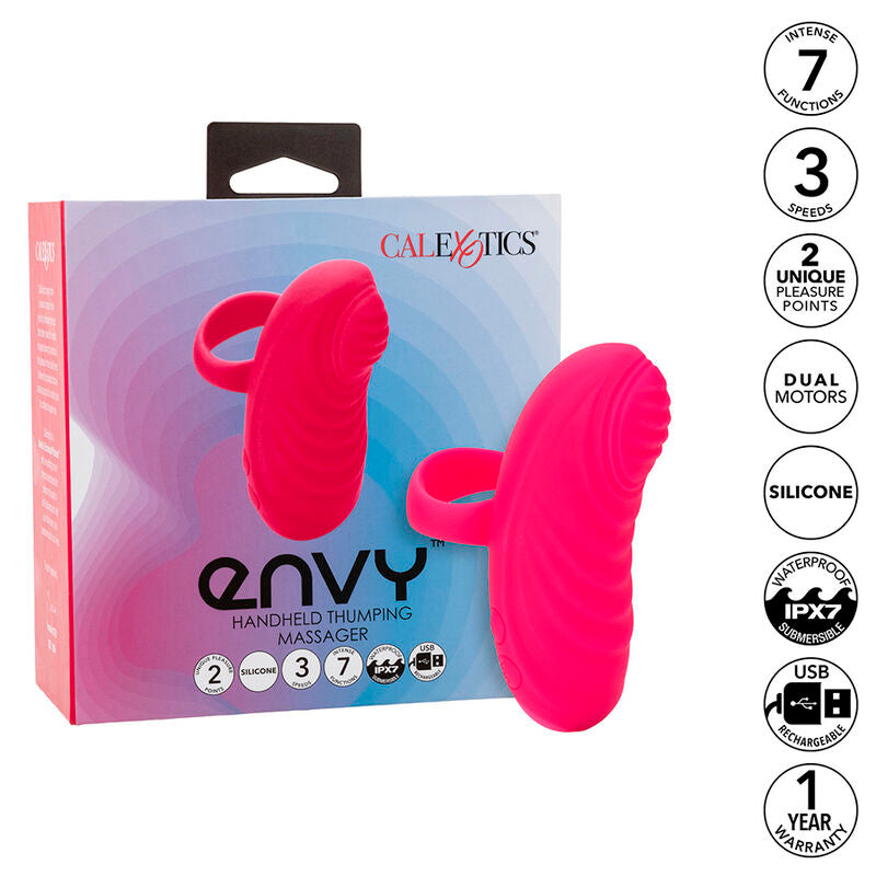 CALEXOTICS - ENVY MASSAGGIATORE PALLA ROTANTE PORTATILE 7 VIBRAZIONI ROSA – Vibratori da dito – foto 2