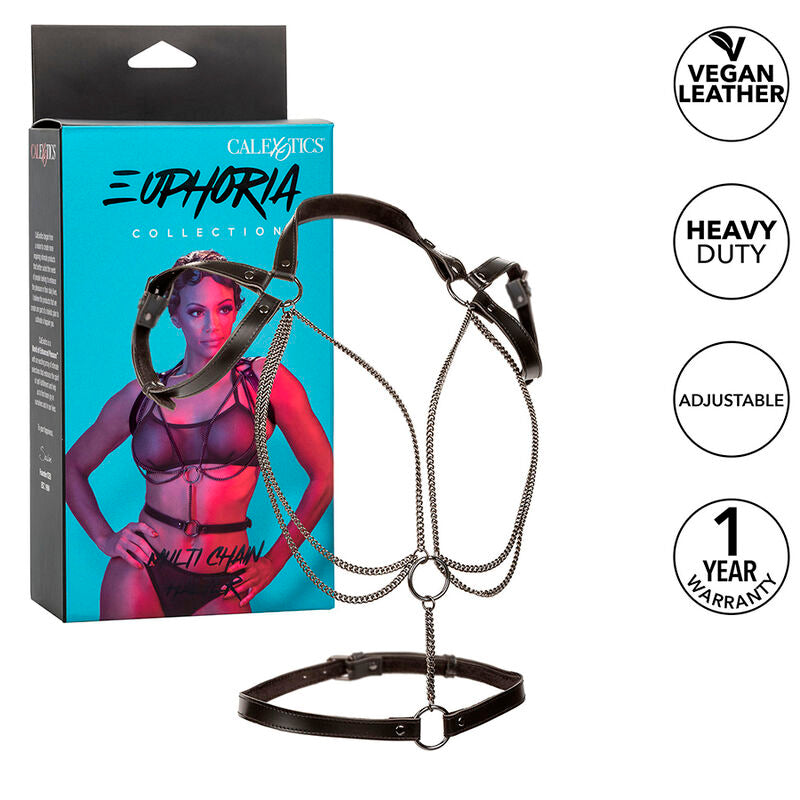 CALEXOTICS - EUPHORIA MULTICHAIN HALTER HARNESS PREMIUM – Cablaggi di fissaggio – foto 2