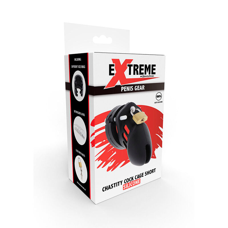 HIDDEN DESIRE - EXTREME GABBIA PER CAZZO IN SILICONE TAGLIA S NERA – Gabbie per pene BDSM – foto 5