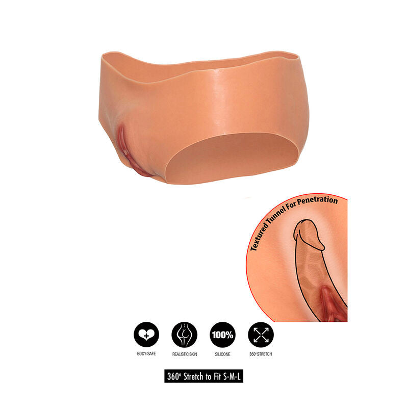 DESIDERIO NASCOSTO - ALTER EGO VAGINA APERTA SLIP VITA BASSA CARNE – Mutandine senza cavallo – foto 3