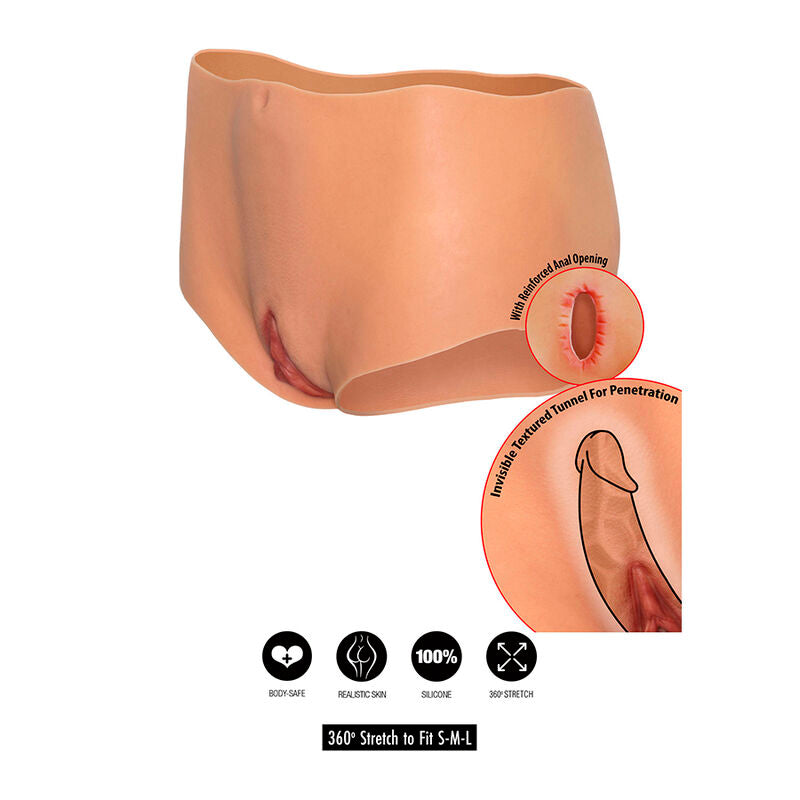 DESIDERIO NASCOSTO - ALTER EGO APERTO VAGINA E CULO SLIP VITA MEDIA CARNE – Mutandine senza cavallo – foto 3