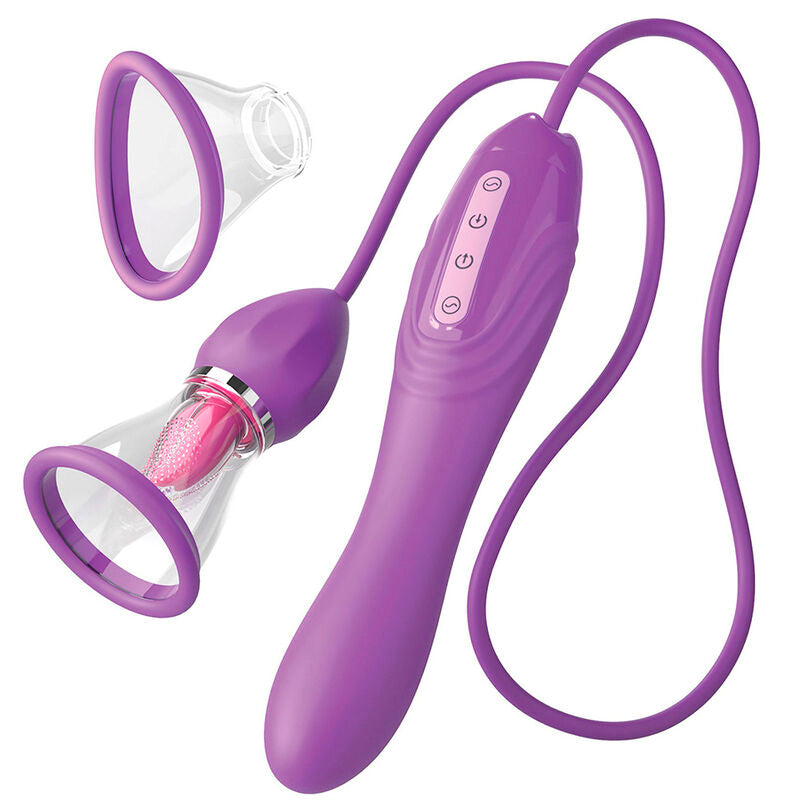 FANTASY FOR HER - TUBO DI ASPIRAZIONE MASSIMO PIACERE CON LINGUA STIMOLANTE VIOLA – Stimolatore d'aria con vibrazione