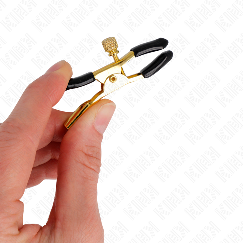 KINK - PINZE PER CAPEzzoli ORO 6 CM – Morsetti per capezzoli per sadomasochismo – foto 4