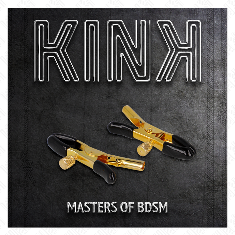 KINK - PINZE PER CAPEzzoli ORO 6 CM – Morsetti per capezzoli per sadomasochismo – foto 5