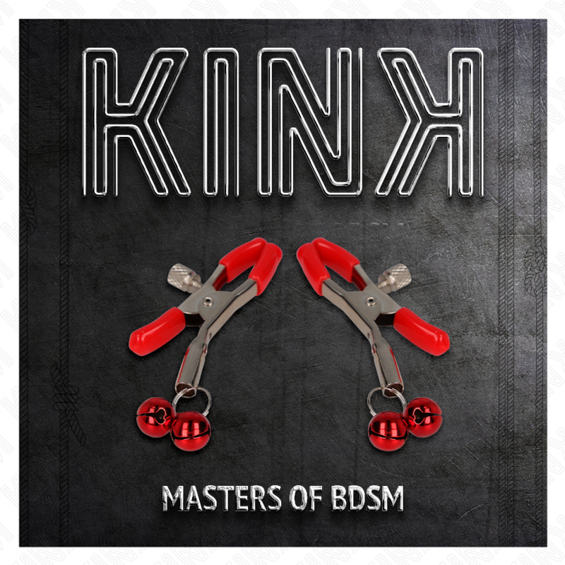 KINK - PINZA PER CAPEZZOLI DOPPIA CAMPANA ROSSA 6 CM – Morsetti per capezzoli per sadomasochismo – foto 5