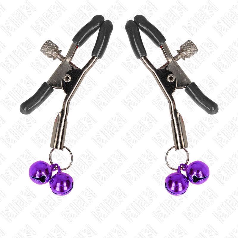 KINK - PINZA PER CAPEZZA DOPPIA VIOLA 6 CM – Morsetti per capezzoli per sadomasochismo – foto 2