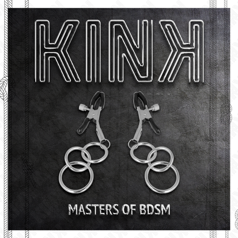 KINK - MORSETTO PER CAPEZZOLO CON 3 O-RING 6 CM – Morsetti per capezzoli per sadomasochismo – foto 5