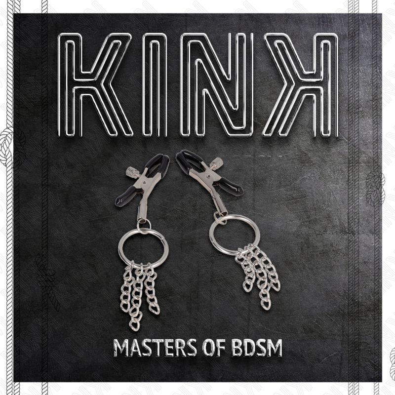KINK - MORSETTO PER CAPEZZOLO O RING E CATENELLA ARGENTO 6 CM – Morsetti per capezzoli per sadomasochismo – foto 5