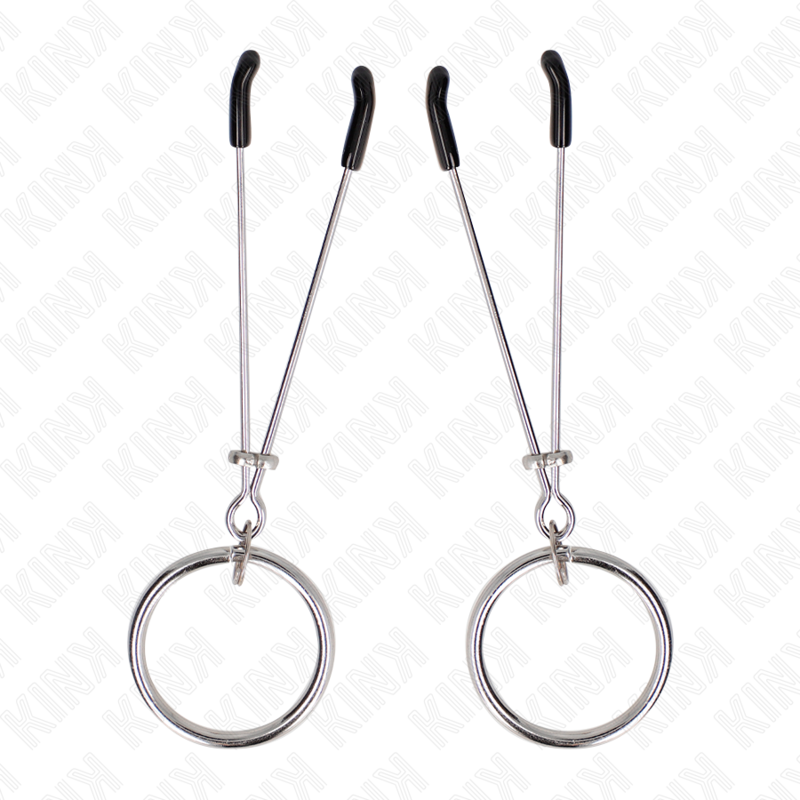 KINK - PINZE PER CAPEzzoli SOTTILI CON O-RING 7 CM – Morsetti per capezzoli per sadomasochismo – foto 2