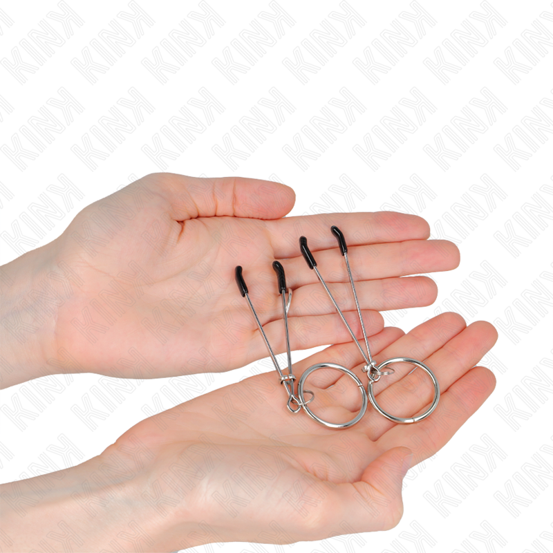 KINK - PINZE PER CAPEzzoli SOTTILI CON O-RING 7 CM – Morsetti per capezzoli per sadomasochismo – foto 3