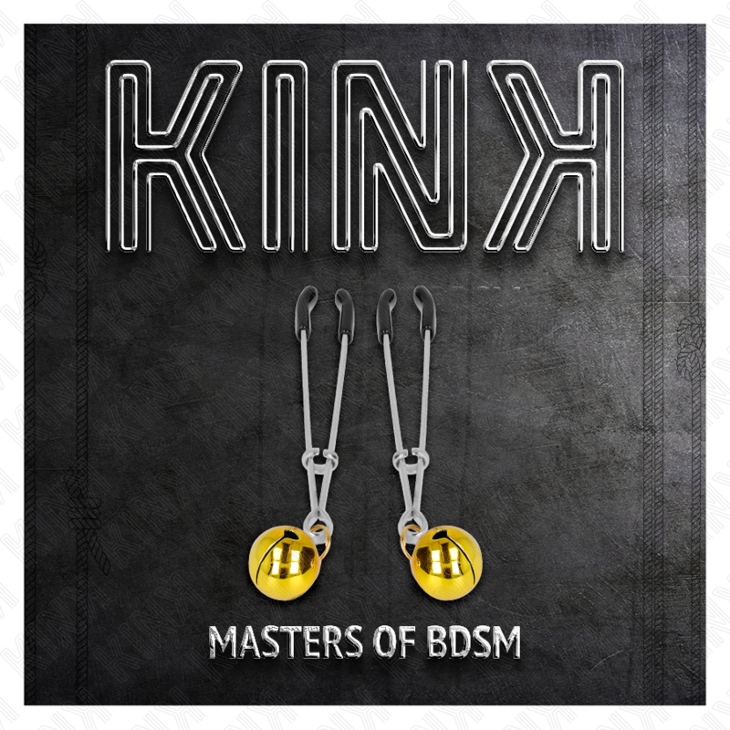 KINK - PINZE PER CAPEZZOLI A CAMPANA SOTTILE ORO 7 CM – Morsetti per capezzoli per sadomasochismo – foto 5