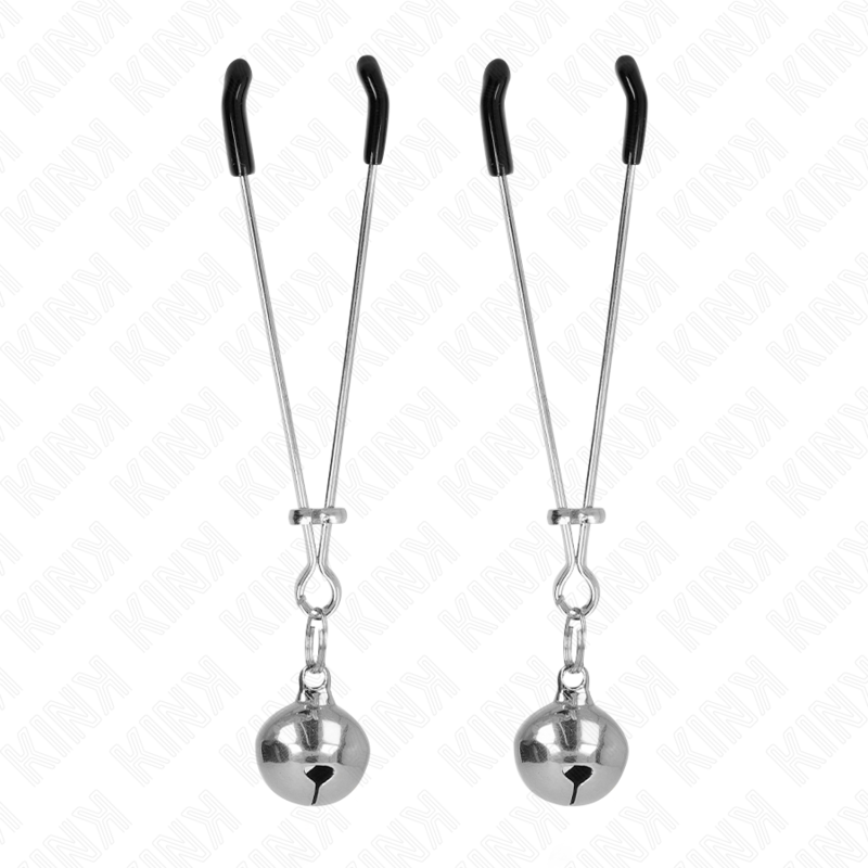 KINK - PINZE PER CAPEZZOLI A CAMPANA SOTTILE ARGENTO 7 CM – Morsetti per capezzoli per sadomasochismo – foto 2