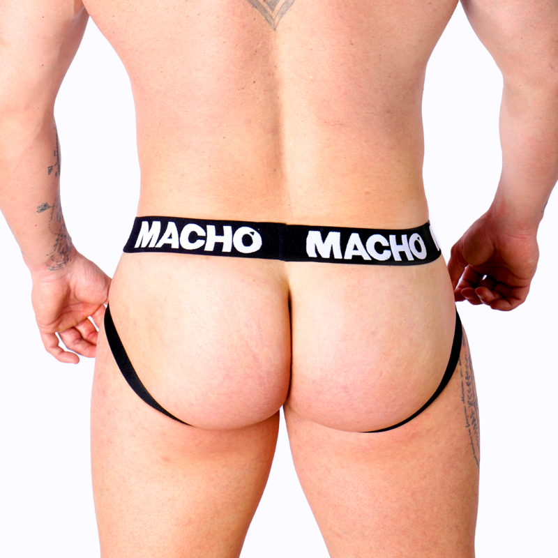 MACHO - MX25NC JOCK NERO PELLE M – Sospensori – foto 4