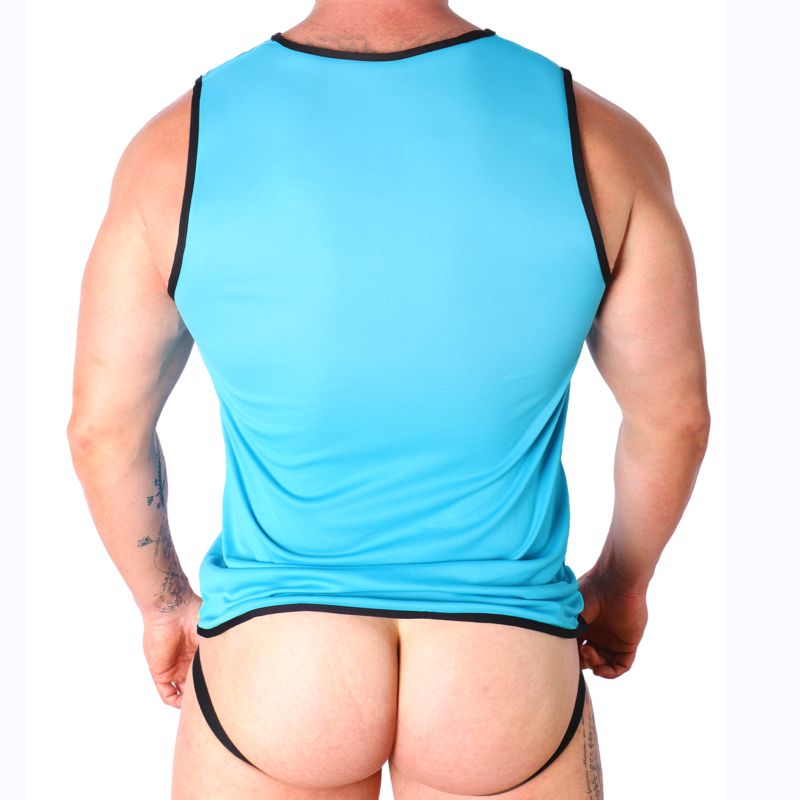 MACHO - MAGLIETTA BLU S/M – Magliette da uomo – foto 4