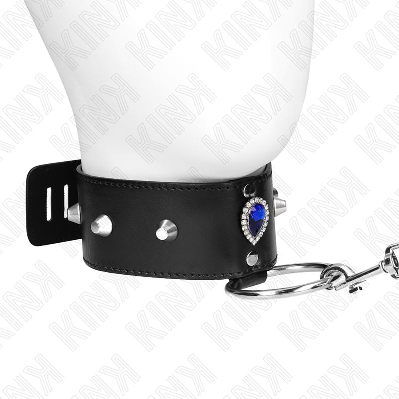 KINK - COLLANA 65 CM CON CINTURINO CON DIAMANTI BLU REGOLABILE 36-43 CM X 5 CM – Collane – foto 3