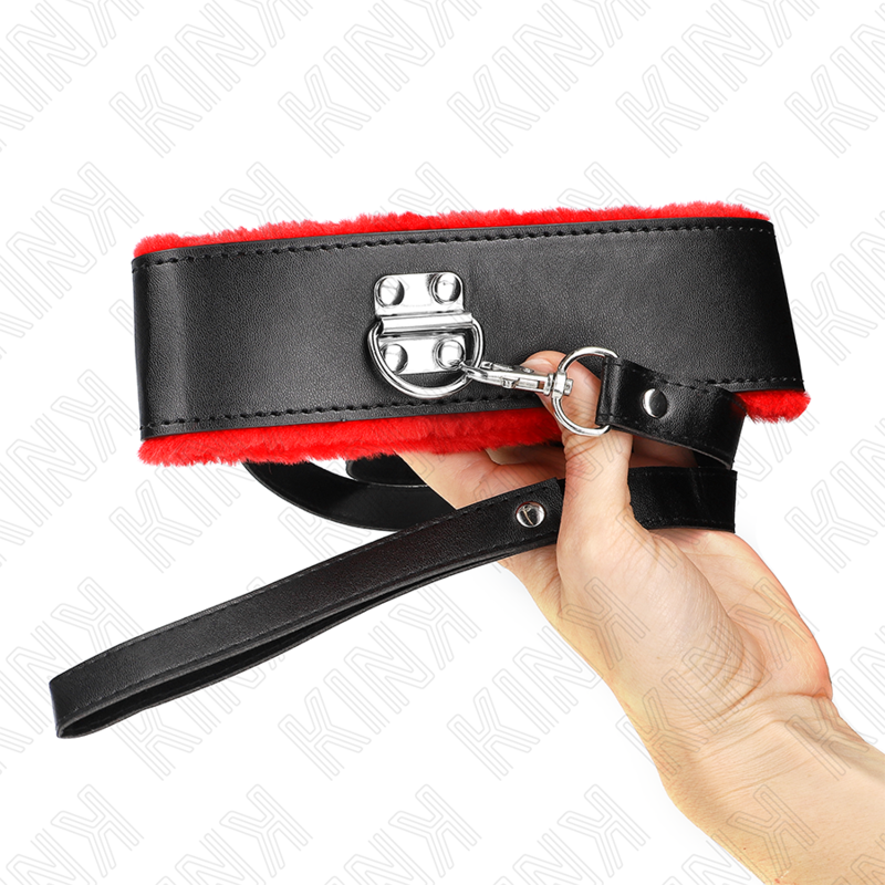 KINK - COLLANA CON CINTURA 116 CM CON CINTURINO IN PELLE ROSSO REGOLABILE 40-48 CM X 6 CM – Collane – foto 2