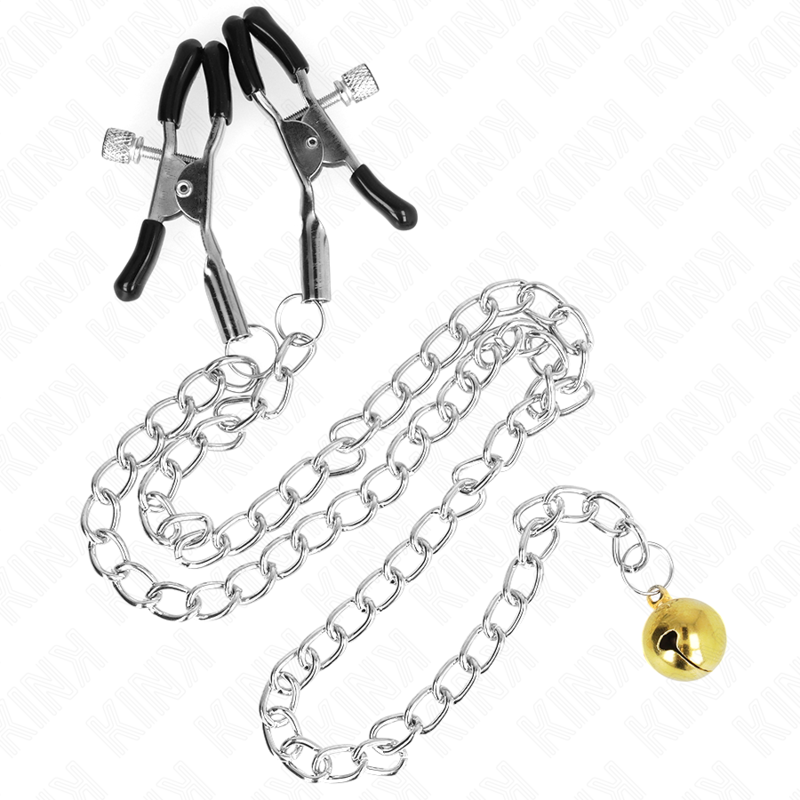 KINK - PINZE PER CAPEZZETTI A CATENA CON CAMPANA 30 CM – Morsetti per capezzoli per sadomasochismo