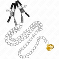 KINK - PINZE PER CAPEZZOLI A CATENA CON PENDENTE IN CORNO 30 CM – Morsetti per capezzoli per sadomasochismo