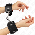 KINK - RESISTENZA DA POLSO PER DUNGEON CON CHIUSURA NERA REGOLABILE 21-28 CM X 5,5 CM – Sistemare le manette