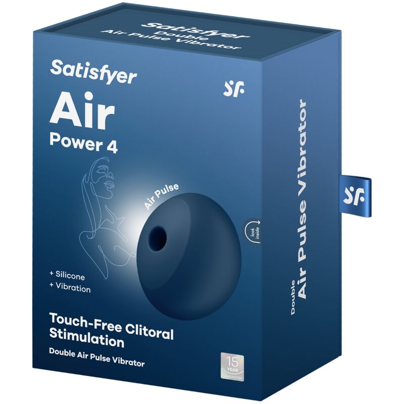 SATISFYER - AIR POWER 4 STIMOLATORE E VIBRATORE 12 VIBRAZIONI BLU – Stimolatore d'aria con vibrazione – foto 10