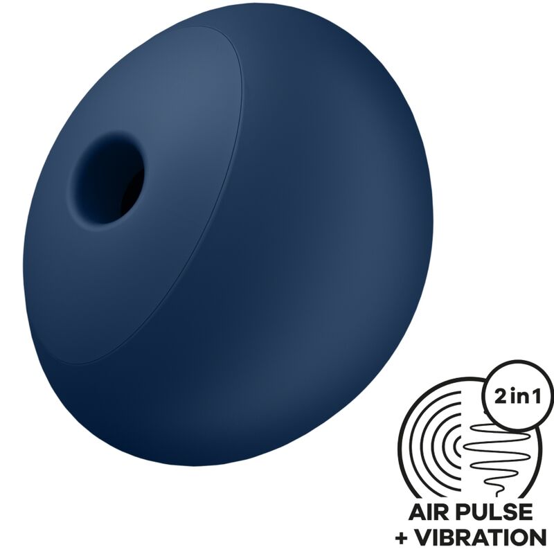 SATISFYER - AIR POWER 4 STIMOLATORE E VIBRATORE 12 VIBRAZIONI BLU – Stimolatore d'aria con vibrazione