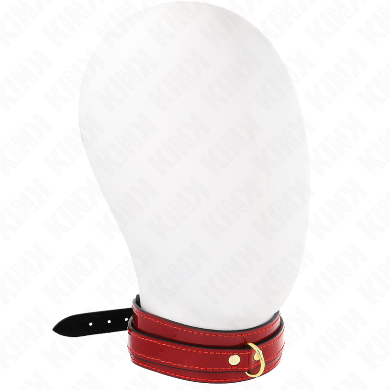 KINK - COLLANA REGOLABILE ROSSO VINO CON DETTAGLI ORO 29-42,5 CM X 4 CM – Collane