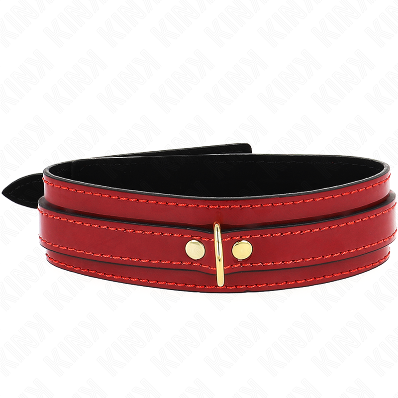 KINK - COLLANA REGOLABILE ROSSO VINO CON DETTAGLI ORO 29-42,5 CM X 4 CM – Collane – foto 4