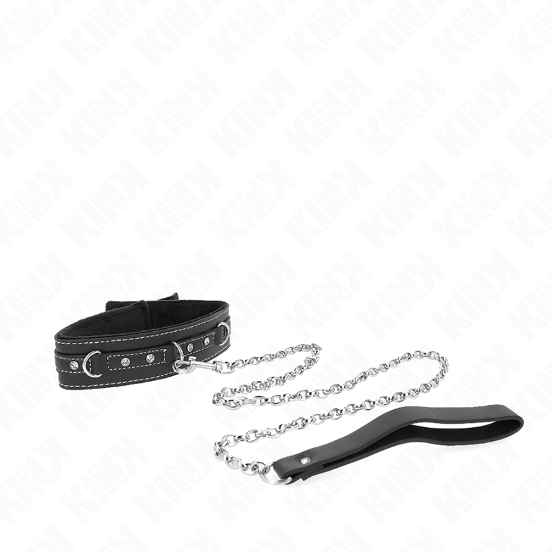 KINK - COLLANA IN PELLE PVC CON CINTURA 105 CM RIVETTO STRASS 41.5 X 4 CM – Collane – foto 3