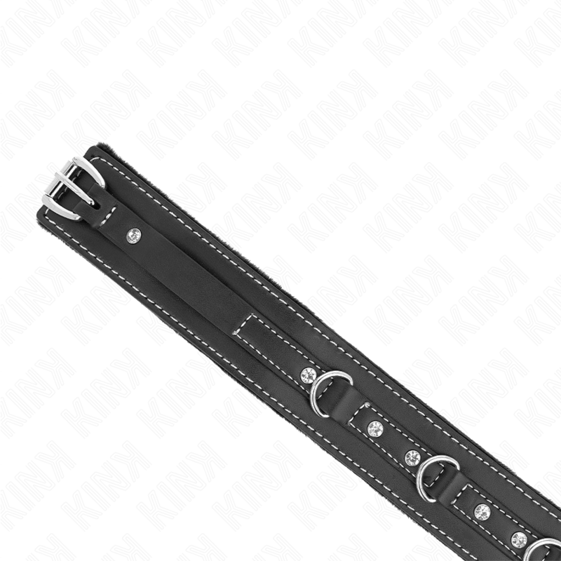 KINK - COLLANA IN PELLE PVC CON CINTURA 105 CM RIVETTO STRASS 41.5 X 4 CM – Collane – foto 5