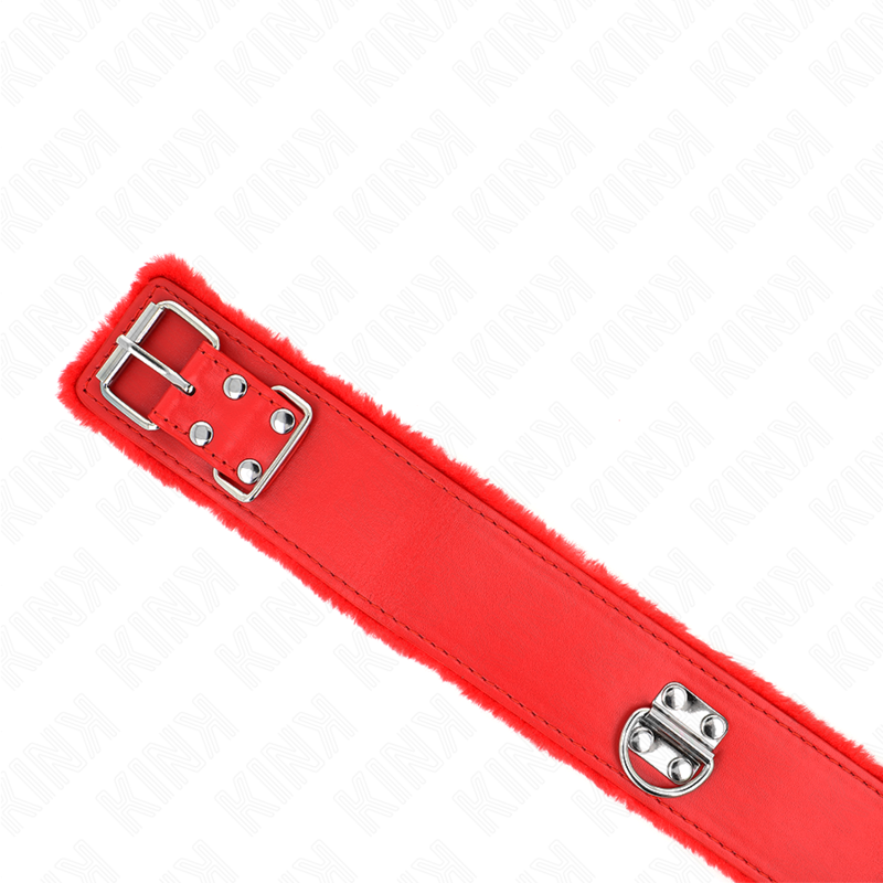 KINK - COLLANA CON GUINZAGLIO 116 CM CON BORCHIE IN ARGENTO MODELLO 4 ROSSO REGOLABILE 40-48 CM X 6 CM – Collane – foto 5
