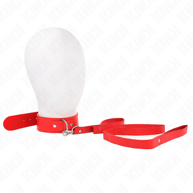KINK - COLLANA CON CINTURA 116 CM ROJO CINTURINO REGOLABILE 32-50 CM X 8 CM – Collane