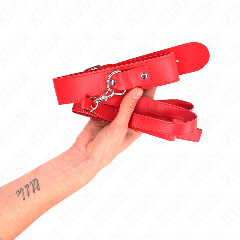 KINK - COLLANA CON CINTURA 116 CM ROJO CINTURINO REGOLABILE 32-50 CM X 8 CM – Collane – foto 3