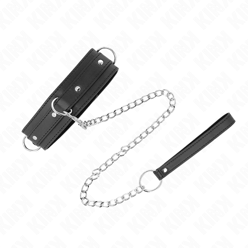 KINK - COLLANA CON GUINZAGLIO 65 CM MODELLO 3 ANELLI 1 REGOLABILE 38-49 CM X 5 CM – Collane – foto 4