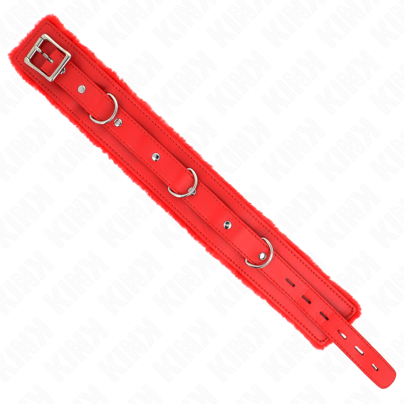 KINK - COLLARE CON GUINZAGLIO 65 CM CON RESTRIZIONI ROSSO 36-42 CM X 5,5 CM – Collane – foto 6