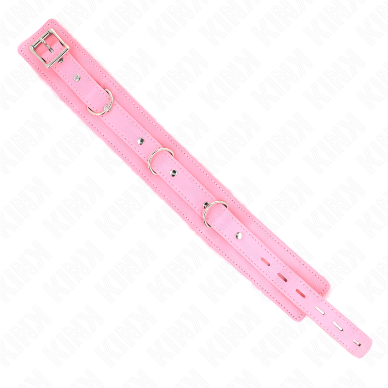KINK - COLLARE CON GUINZAGLIO 65 CM CON RESTRIZIONI ROSA 36-42 CM X 5,5 CM – Collane – foto 5