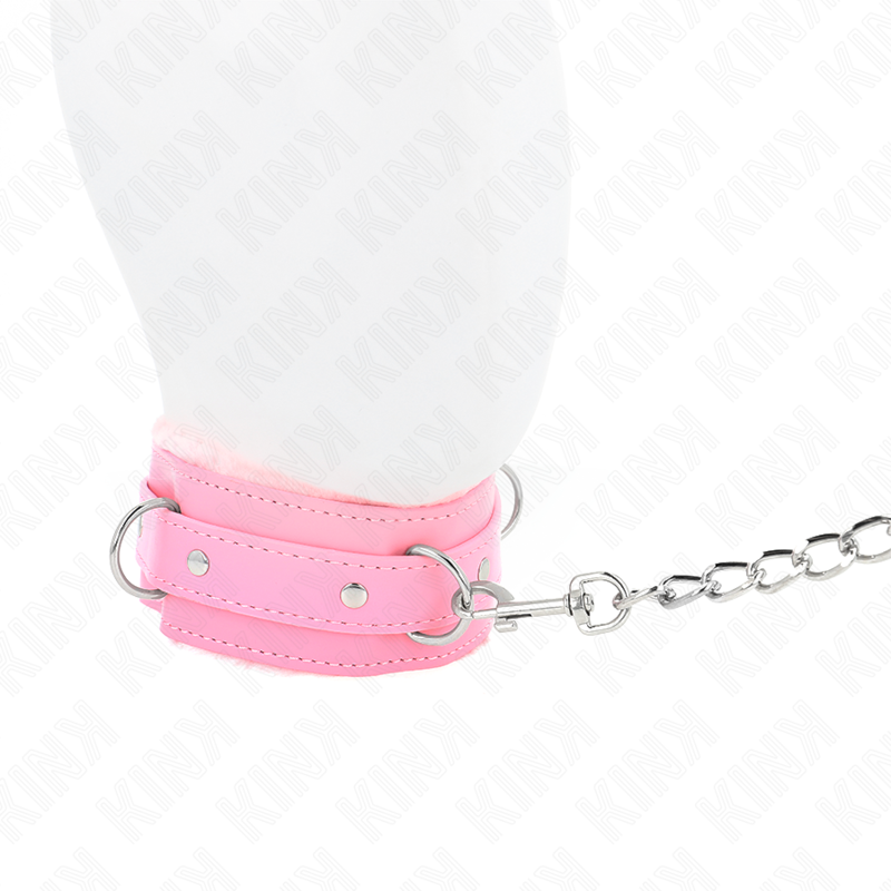 KINK - COLLARE CON GUINZAGLIO 65 CM CON RESTRIZIONI ROSA 36-42 CM X 5,5 CM – Collane – foto 4