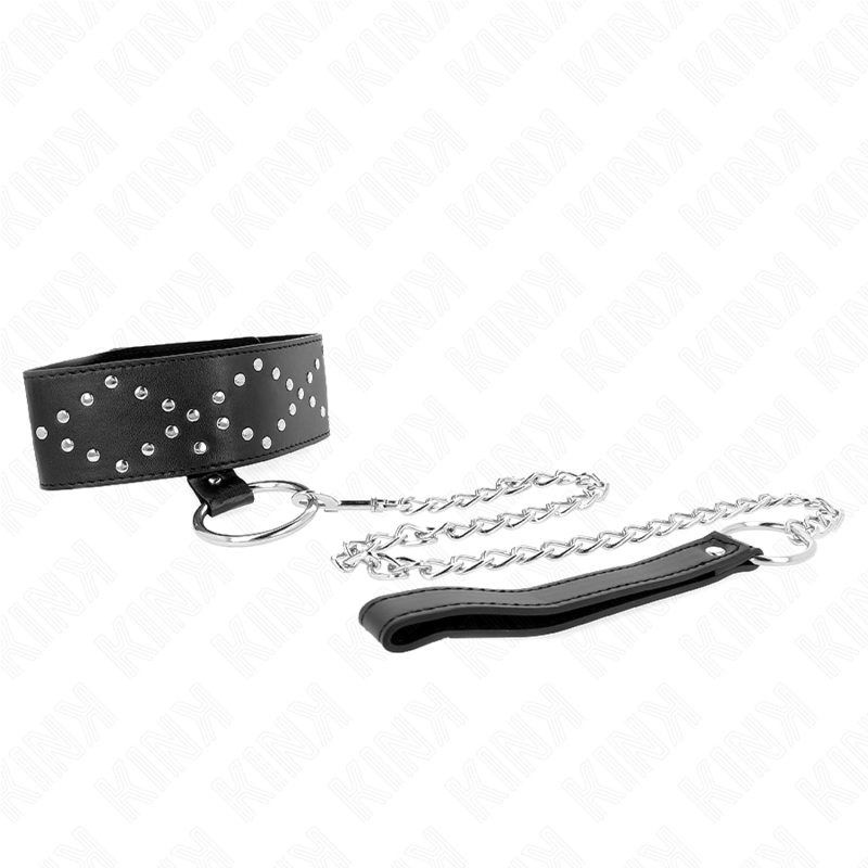 KINK - COLLANA 65 CM CON GUINZAGLIO CON BORCHIE ARGENTO MODELLO 3 REGOLABILE 36-43 CM X 5 CM – Collane – foto 4