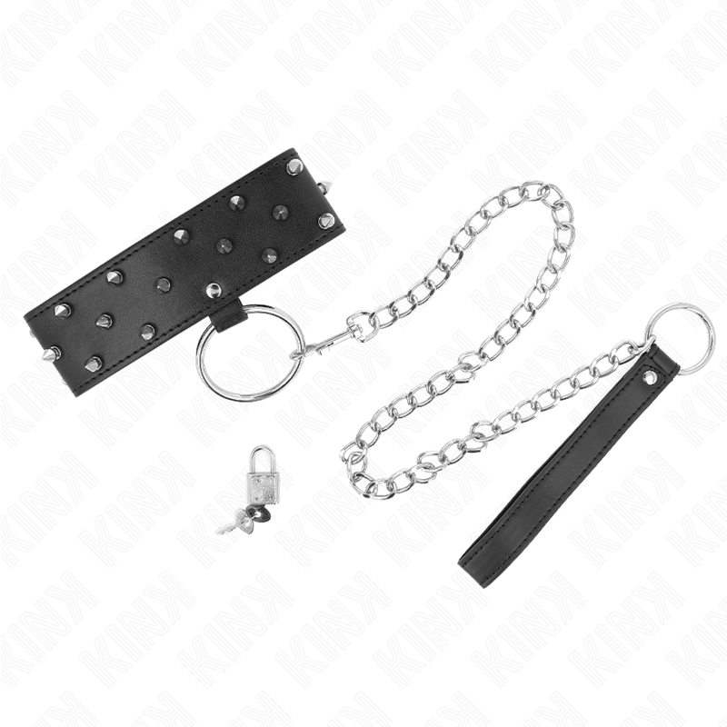 KINK - COLLANA CON GUINZAGLIO 65 CM CON BORCHIE IN ARGENTO MODELLO 5 REGOLABILE 36-43 CM X 5 CM – Collane – foto 2