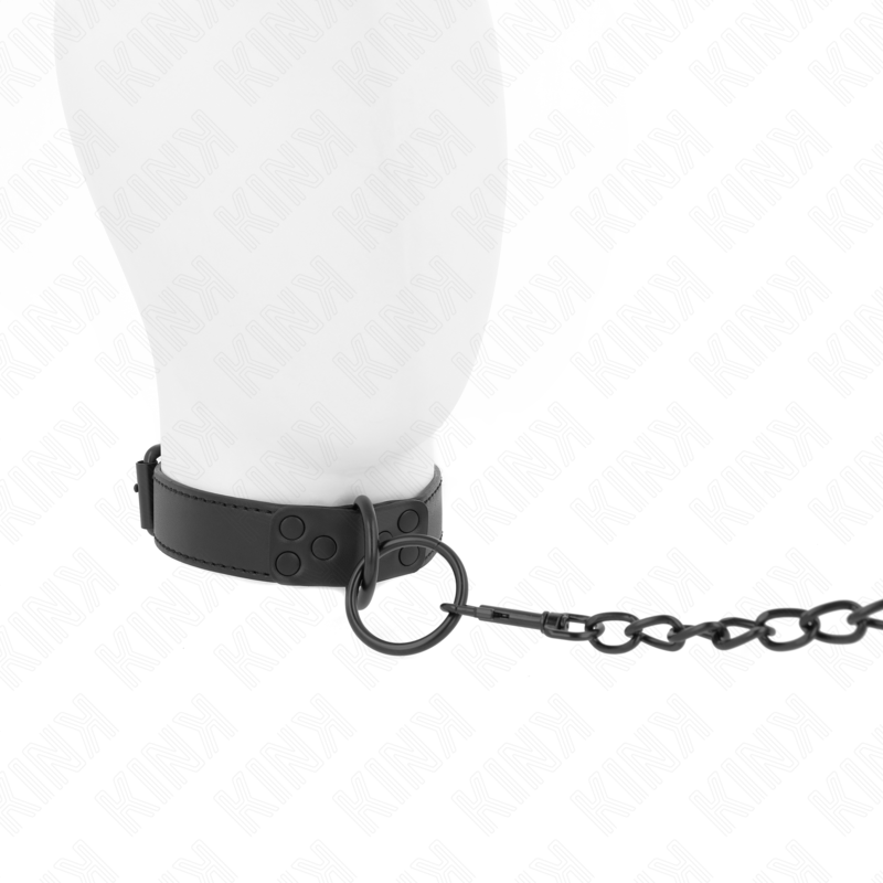 KINK - COLLARE CON GUINZAGLIO SCURO 65 CM REGOLABILE 37-54 CM X 3 CM – Collane – foto 3