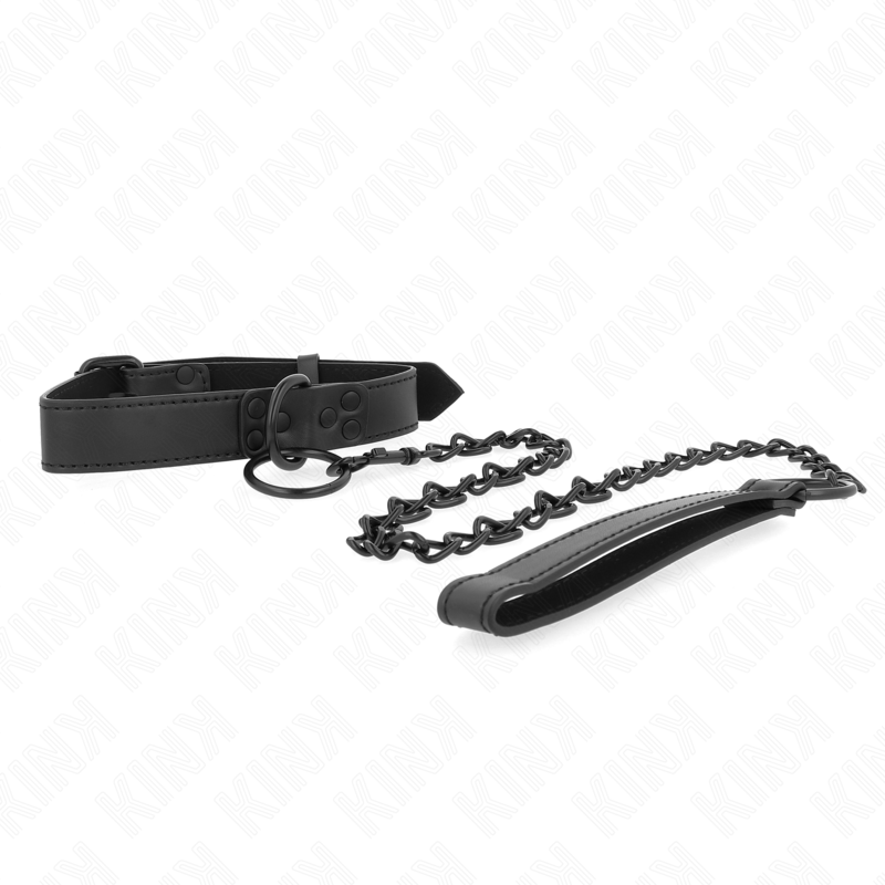 KINK - COLLARE CON GUINZAGLIO SCURO 65 CM REGOLABILE 37-54 CM X 3 CM – Collane – foto 4