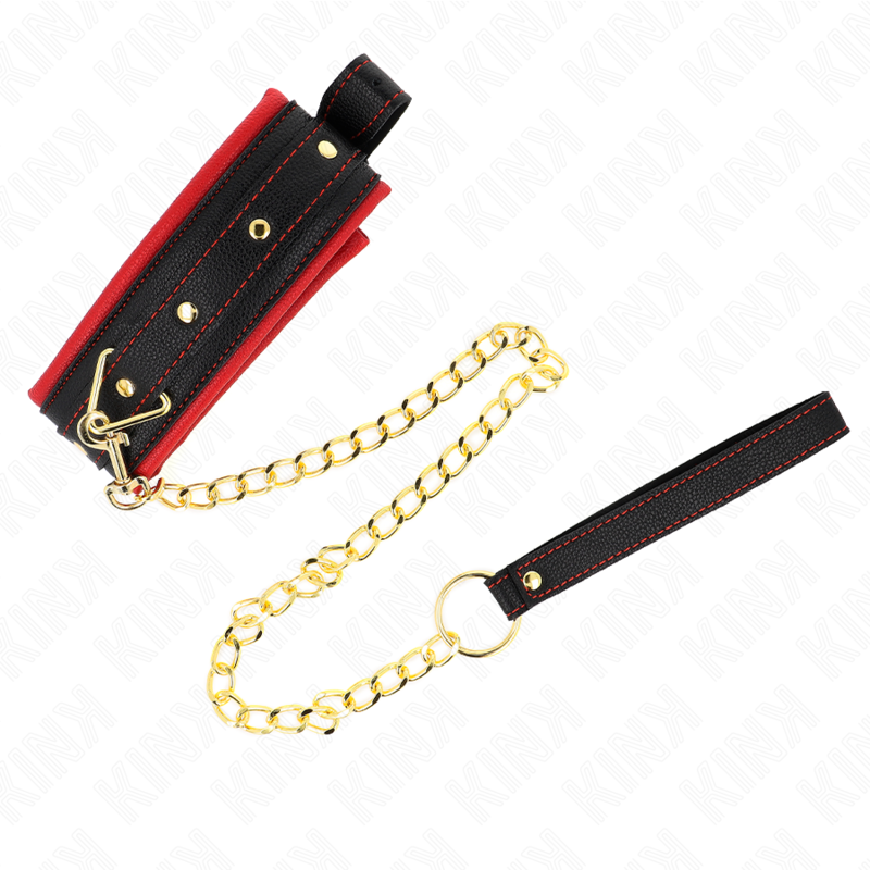 KINK - COLLARE CON GUINZAGLIO IN TESSUTO TINTO REGOLABILE 33-48 CM X 5,7 CM – Collane – foto 2