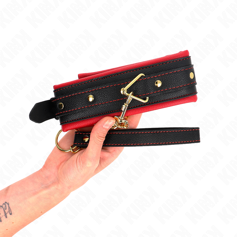 KINK - COLLARE CON GUINZAGLIO IN TESSUTO TINTO REGOLABILE 33-48 CM X 5,7 CM – Collane – foto 5