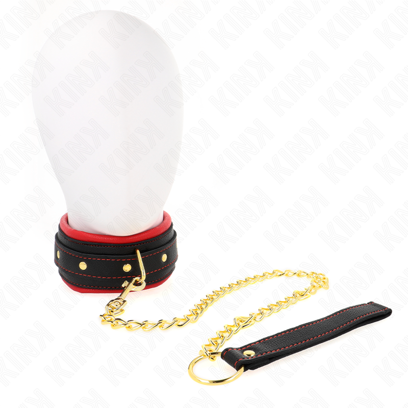 KINK - COLLARE CON GUINZAGLIO IN TESSUTO TINTO REGOLABILE 33-48 CM X 5,7 CM – Collane