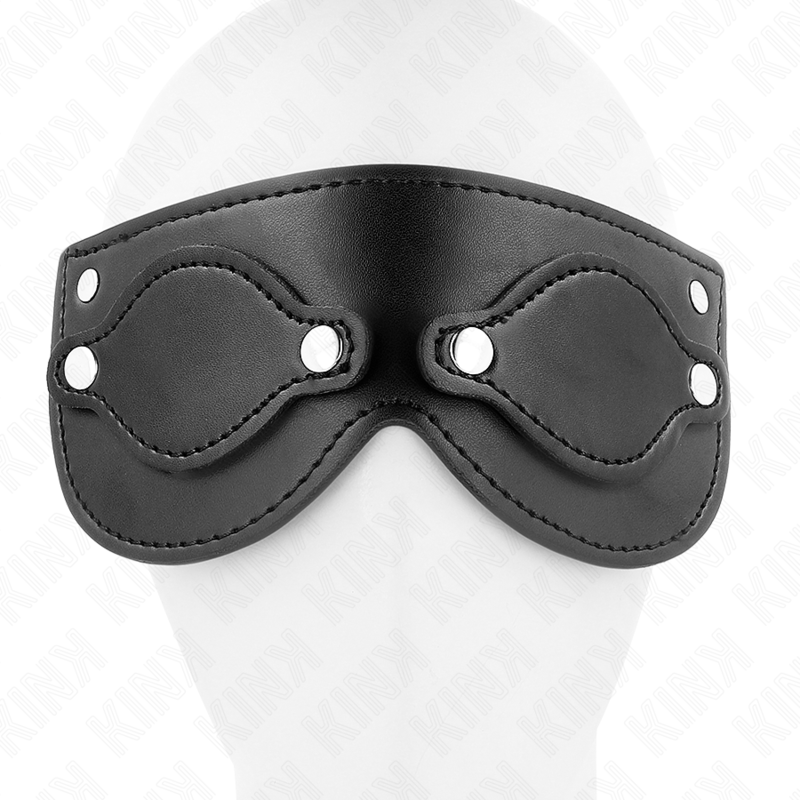 KINK - MASCHERA IN SIMILPELLE CON COPRI OCCHI RIMOVIBILI 22 x 9 CM – Maschere / Maschere per gli occhi – foto 4