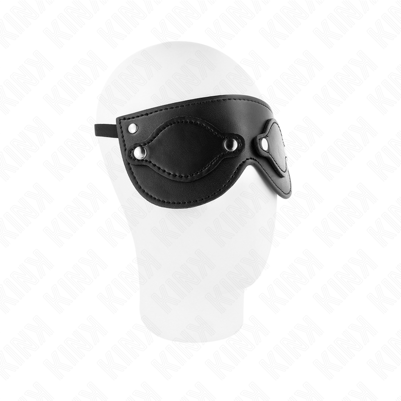 KINK - MASCHERA IN SIMILPELLE CON COPRI OCCHI RIMOVIBILI 22 x 9 CM – Maschere / Maschere per gli occhi – foto 3